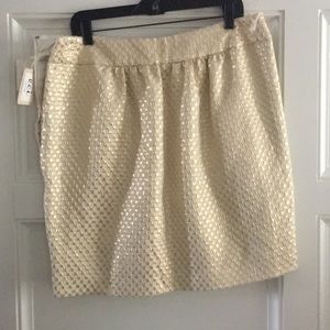 ECI Gold and Crean patterned skirt